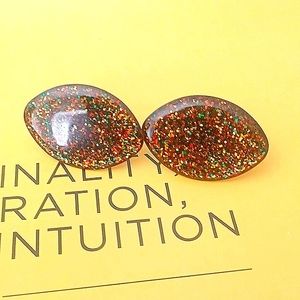 Vintage glitter post earrings